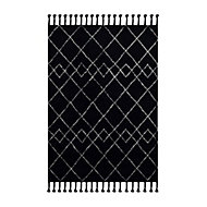 Geometric Black & white Rug (L)1.7m (W)1.2m