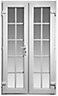 Georgian 10 Lite Glazed White uPVC External French Door set, (H)2055mm (W)1190mm