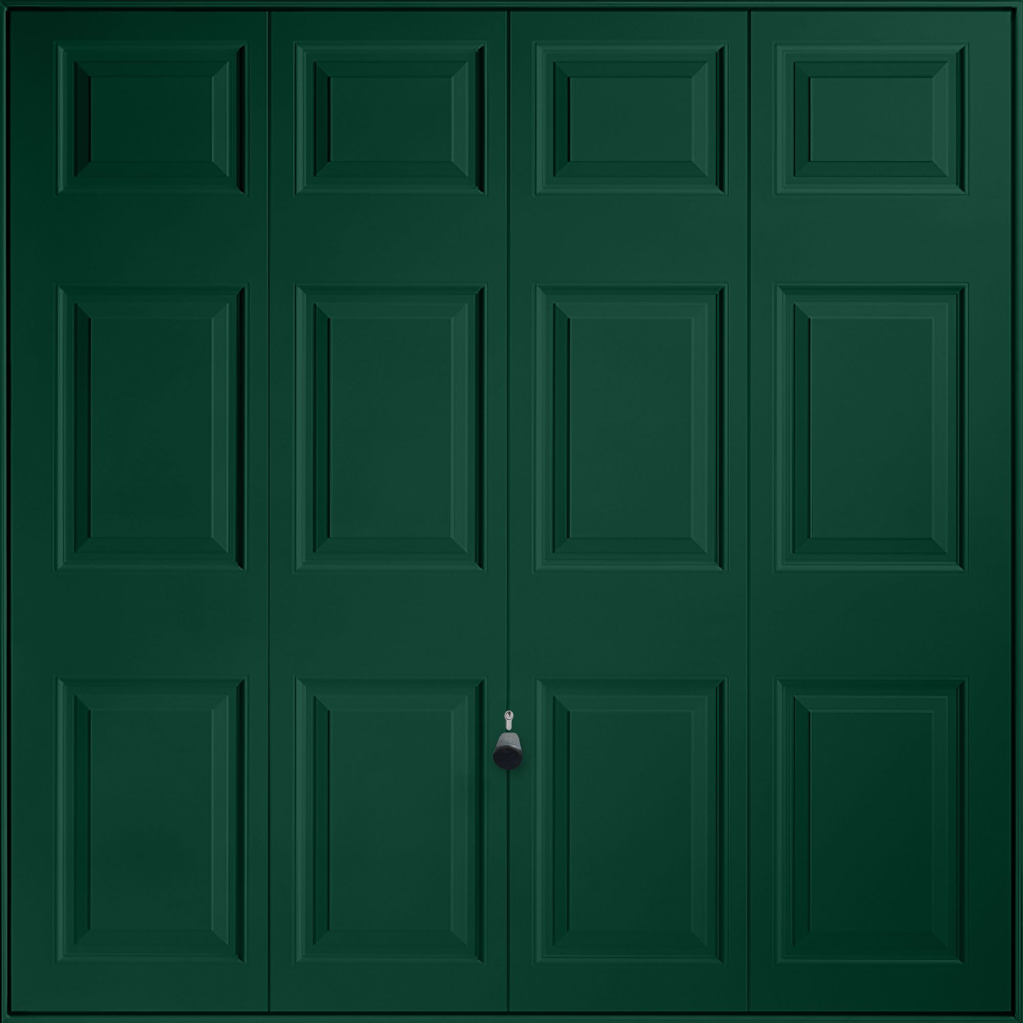 Georgian 12-panelled Up & over Moss green Canopy Garage door, (H)2194mm (W)2274mm (T)40mm
