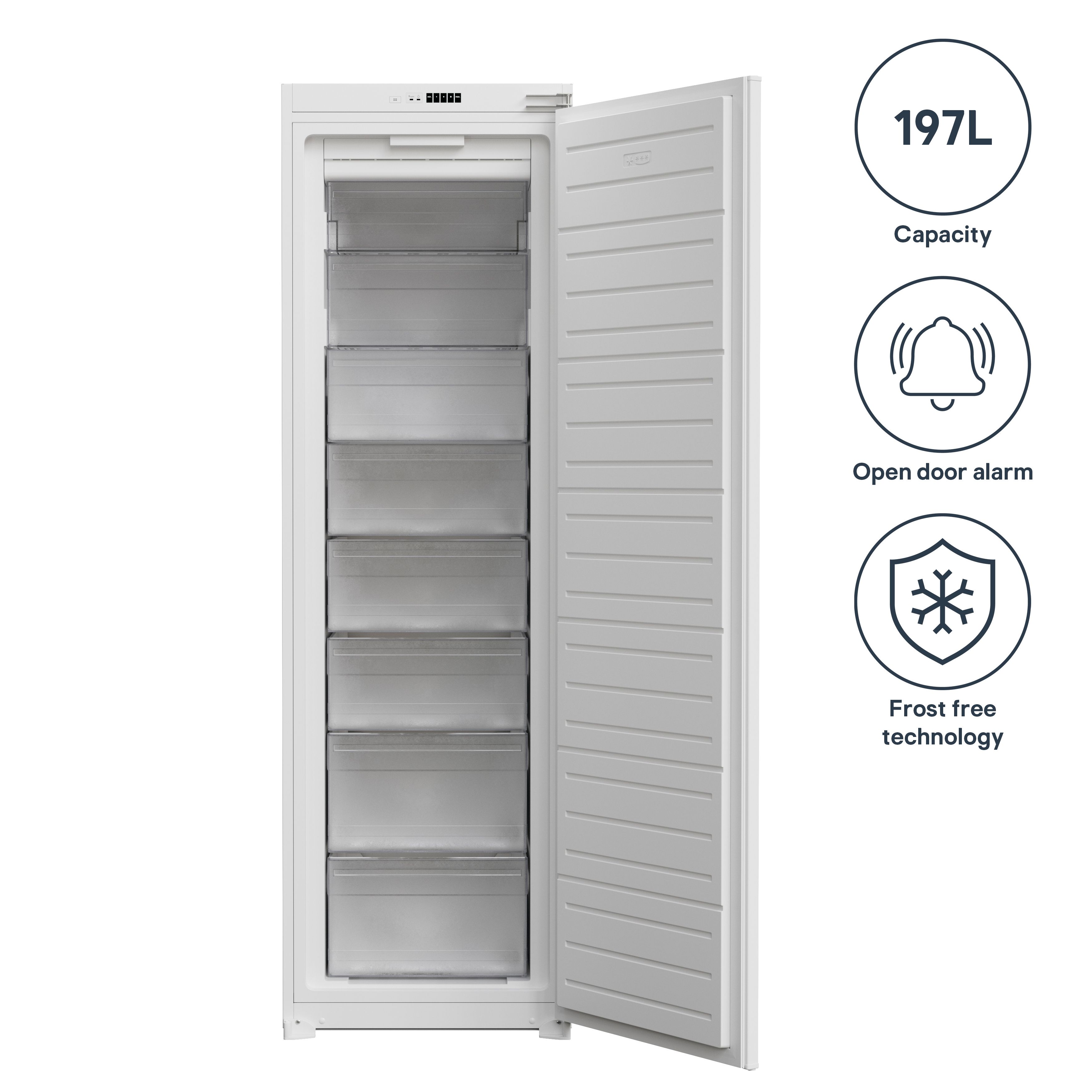 GHBITFZUKa Integrated Automatic defrost Freezer - White