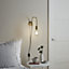 Ghlin Gold effect Plug-in Wall light