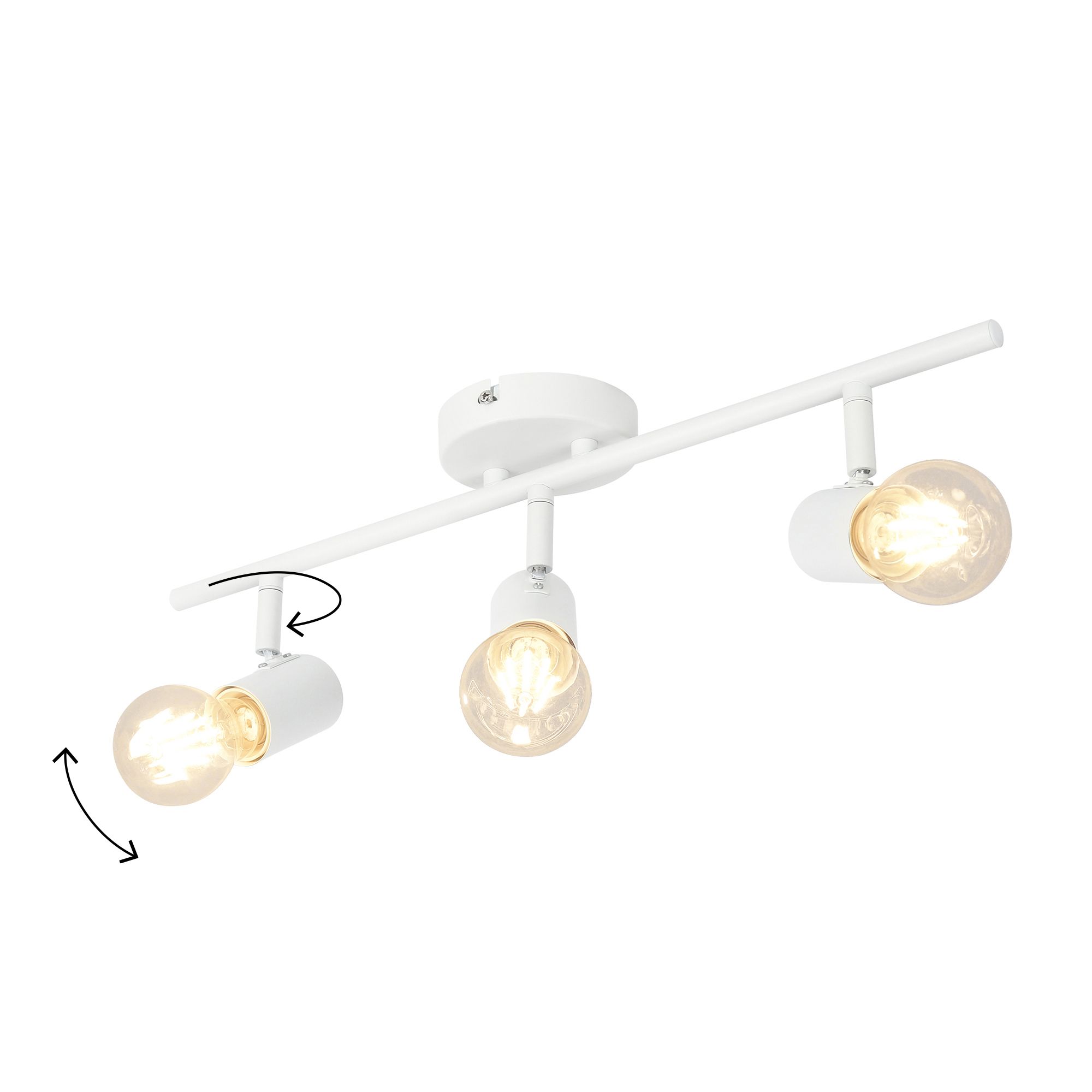 Ghlin Modern Matt White 3 Light Spotlight