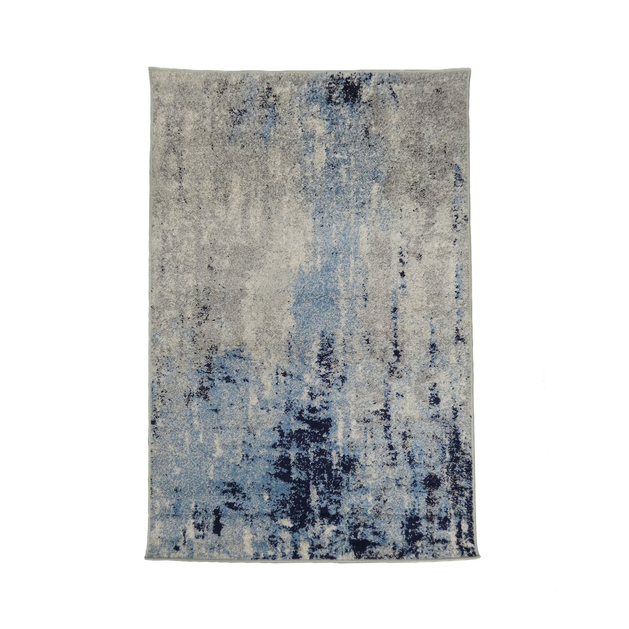 Gilbert Blue & Grey Abstract Rug 150cmx80cm