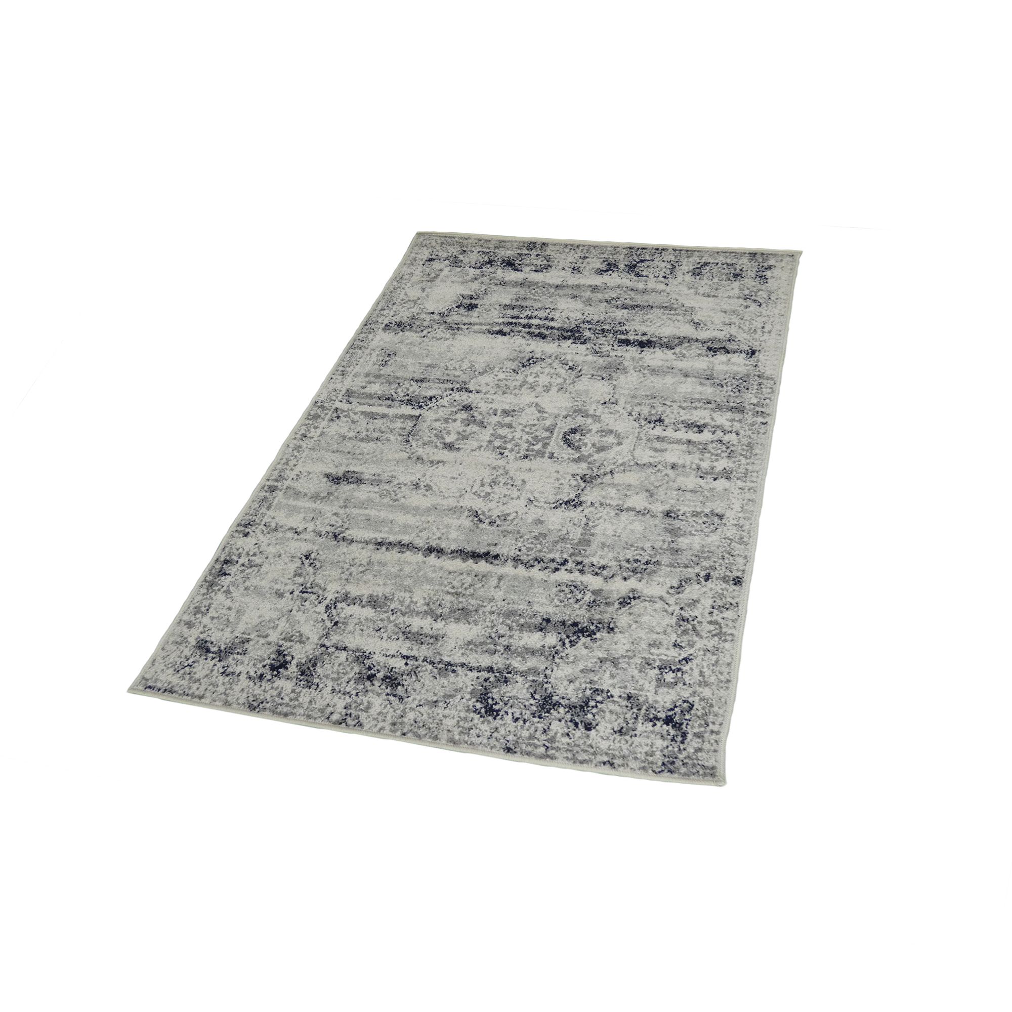 Gilbert Grey & Navy Abstract Rug 170cmx120cm