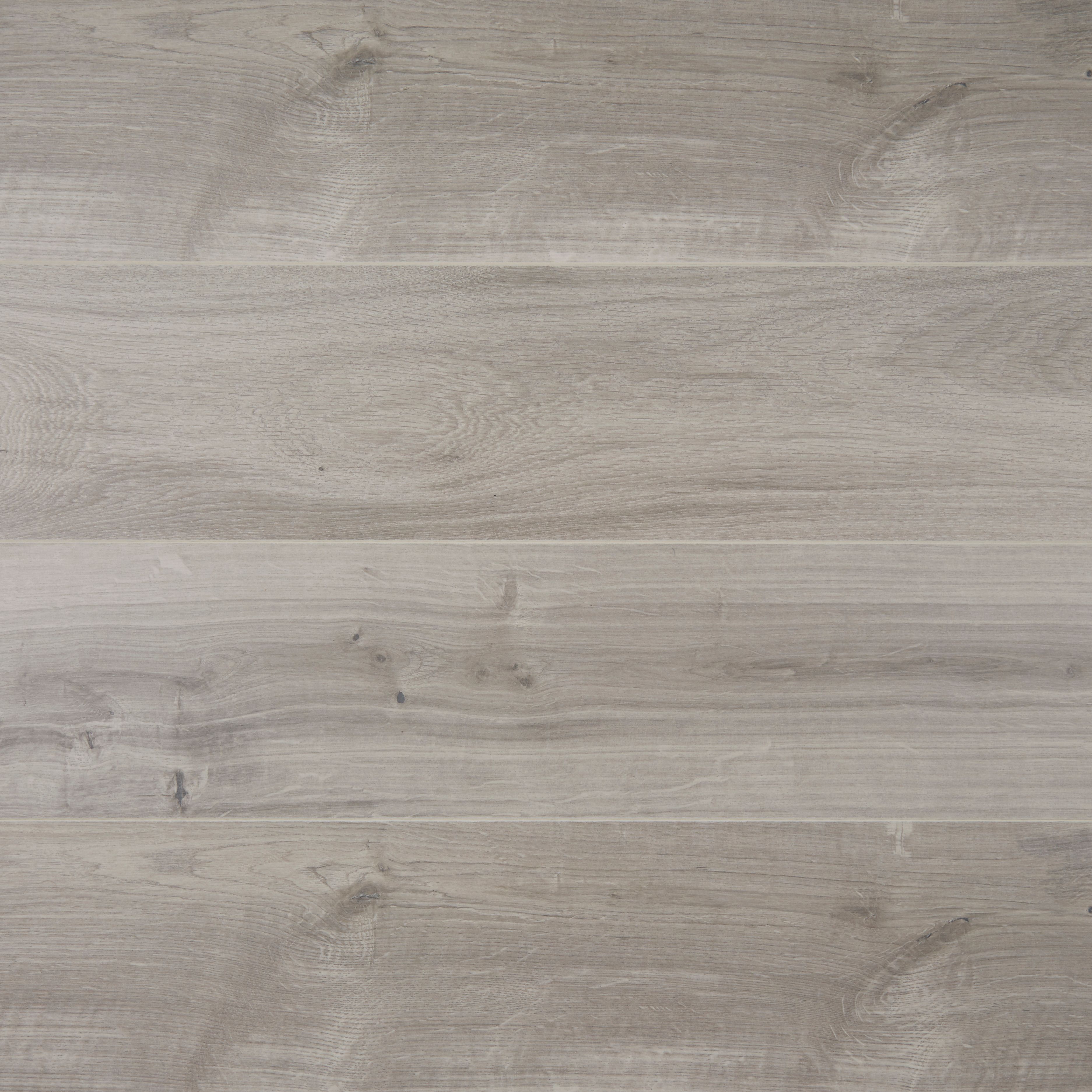 Gladstone Grey Gloss Oak effect Laminate Flooring Sample