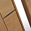Glazed Flush Oak veneer Internal Door, (H)1981mm (W)686mm (T)35mm