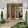 Glazed Golden Oak External 3 Folding Patio door, (H)2094mm (W)2094mm