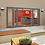 Glazed Grey Timber External Patio door, (H)2094mm (W)4794mm