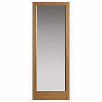 Glazed Oak veneer Internal Door, (H)1981mm (W)610mm (T)35mm