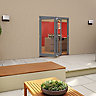 Glazed Pre-painted Grey Timber LH External Folding Patio door, (H)2094mm (W)1794mm