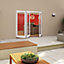 Glazed Pre-painted White Timber LH External Folding Patio door, (H)2094mm (W)2094mm