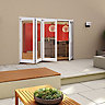 Glazed Pre-painted White Timber LH External Folding Patio door, (H)2094mm (W)2994mm