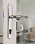 Glazed Pre-painted White Timber LH External Folding Patio door, (H)2094mm (W)2994mm
