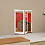 Glazed Pre-painted White Timber RH External Folding Patio door, (H)2094mm (W)1794mm