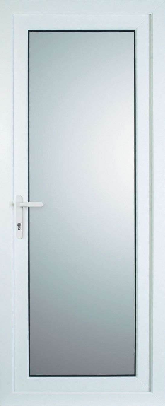 Glazed White Left-hand External Back Door set, (H)2055mm (W)920mm
