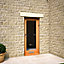 Glazed White oak veneer LH & RH External Front Door set, (H)2074mm (W)856mm