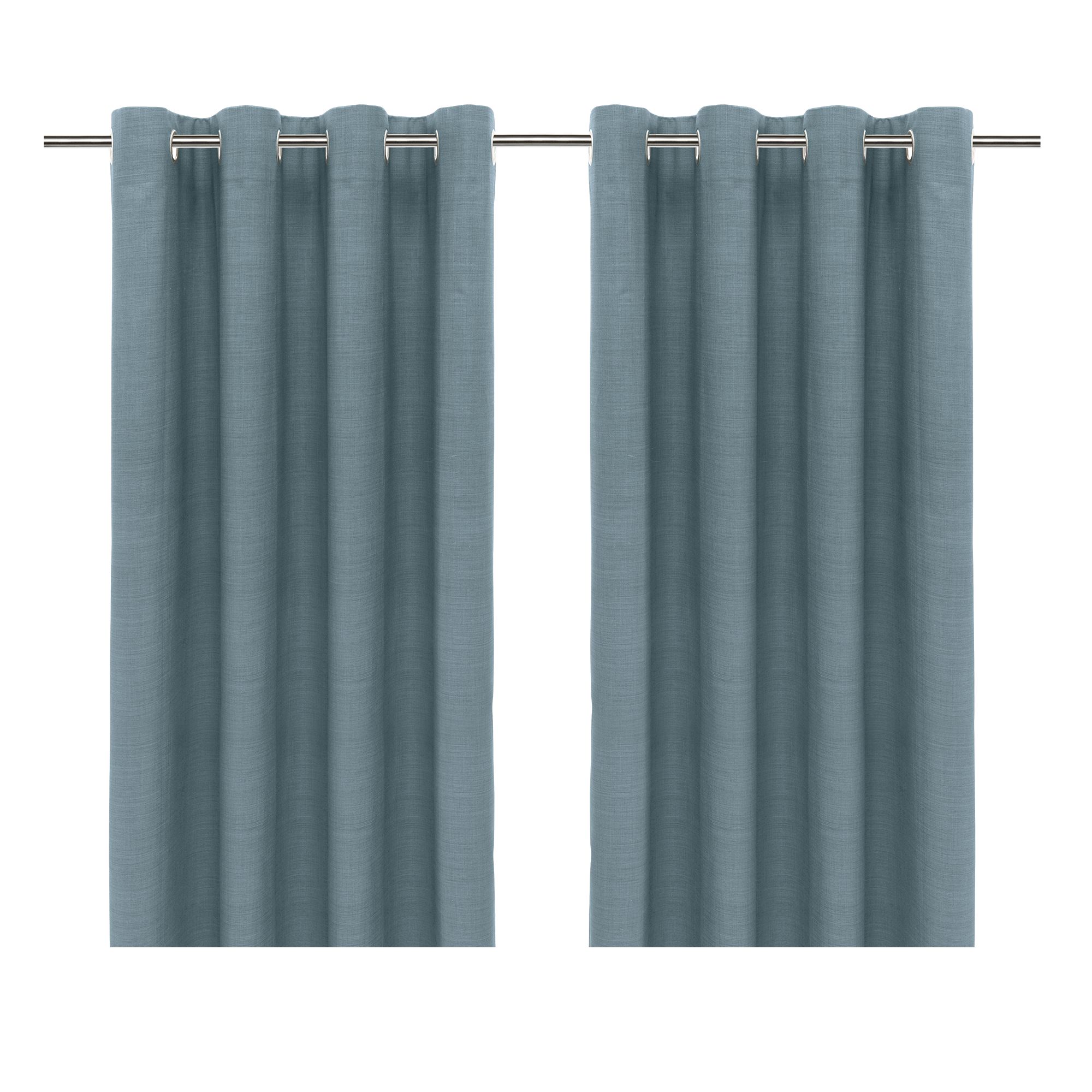 Glend Light blue Plain woven Blackout & thermal Eyelet Curtain (W)167cm (L)183cm, Pair