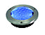 Glend Stainless steel effect Solar-powered Blue LED Decking light, Pack of 2