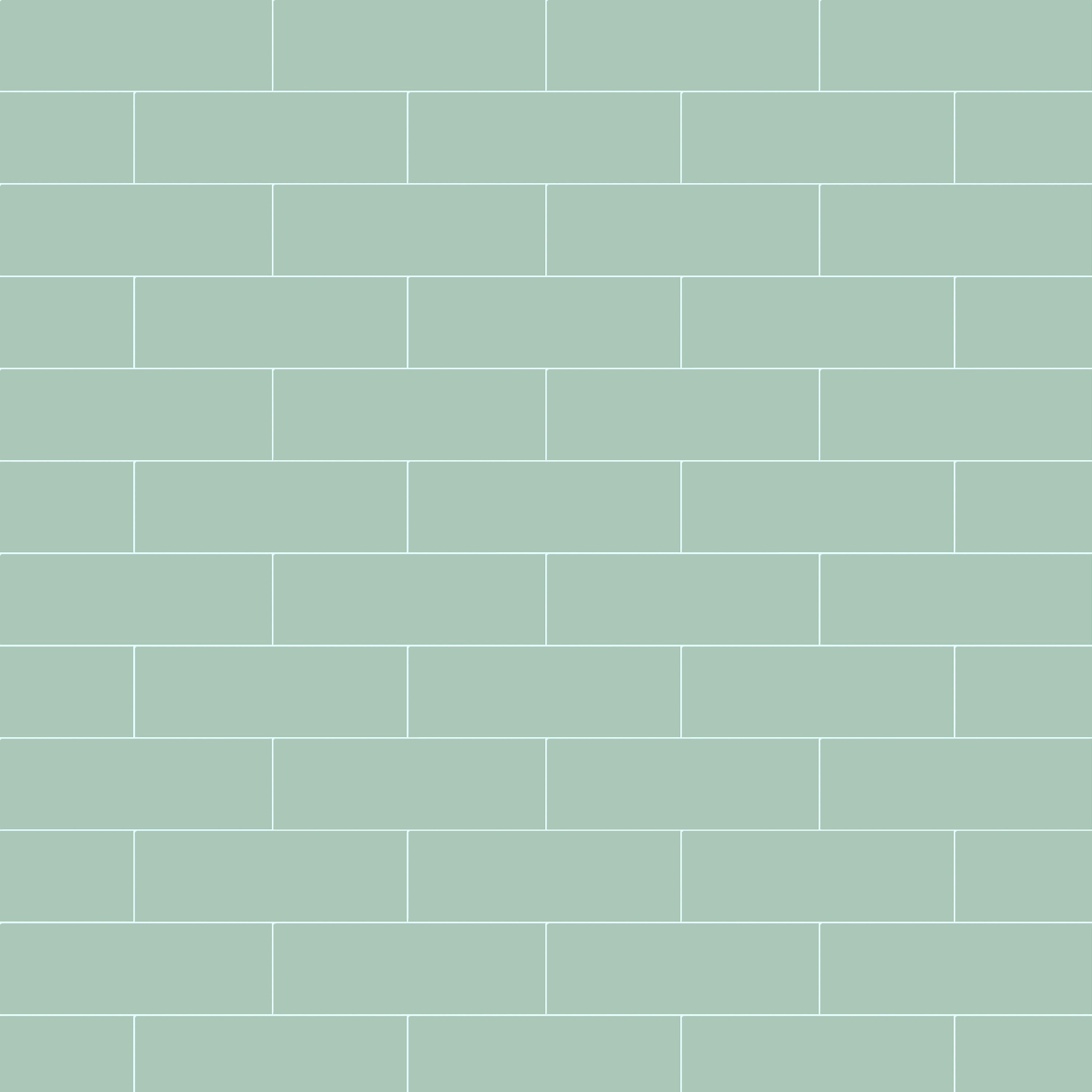 Glina Green Gloss Ceramic Wall Tile, Pack of 34, (L)297mm (W)97mm