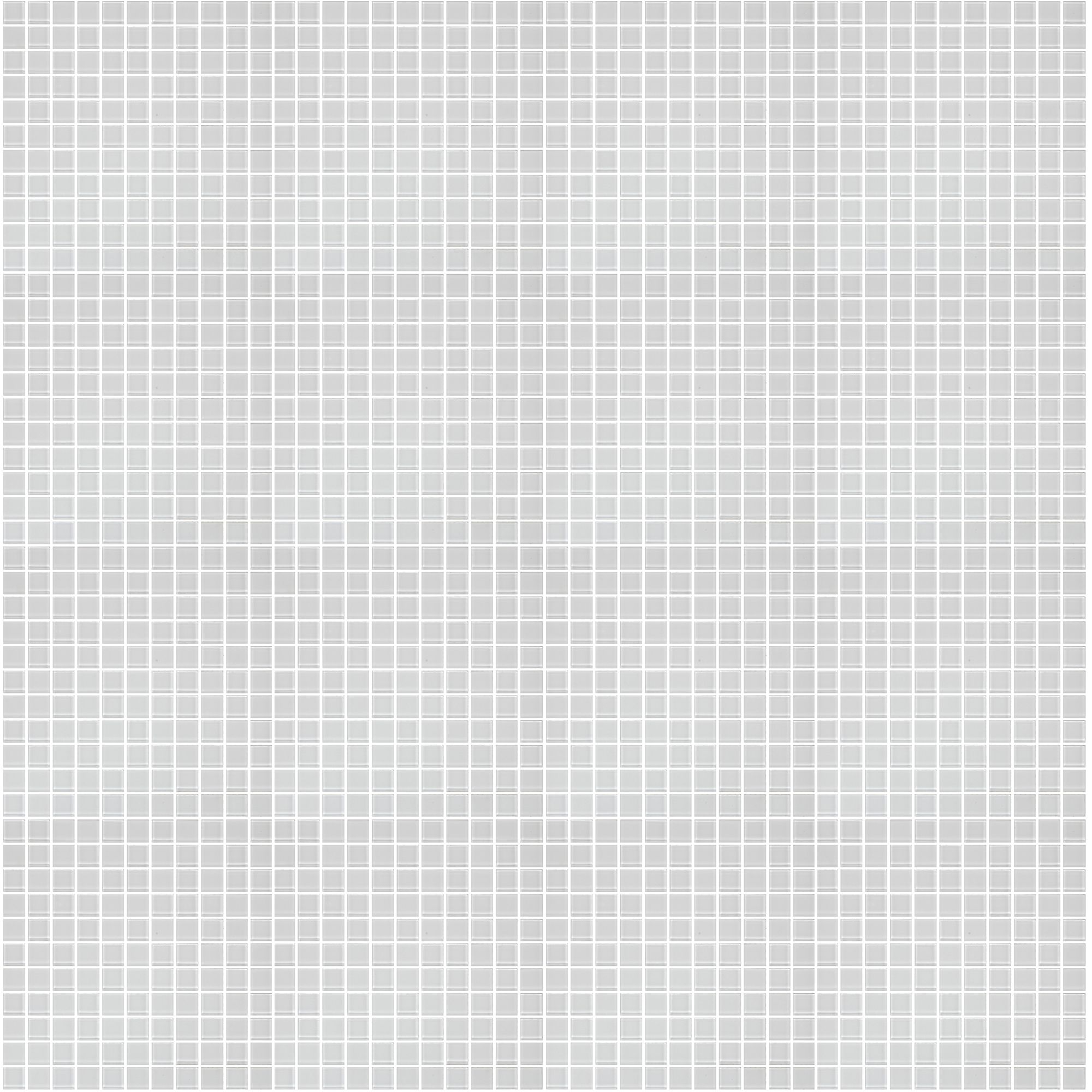Glina White Glass Mosaic tile sheet, (L)300mm (W)300mm