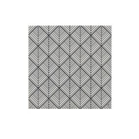Glina White Gloss Patterned Ceramic Indoor Wall Tile, Pack of 40, (L)150mm (W)150mm