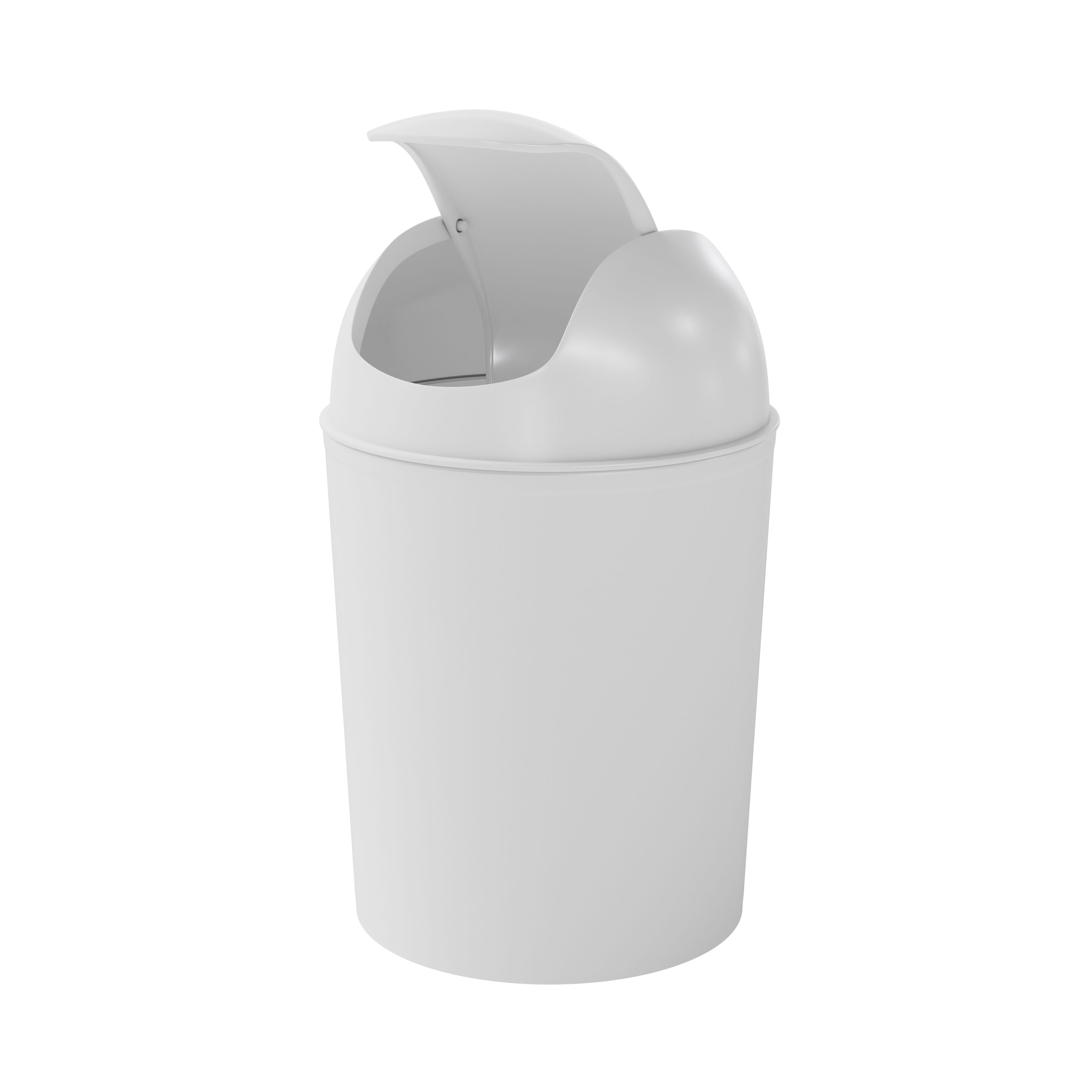 Glomma White Plastic Bathroom Bin - 5L