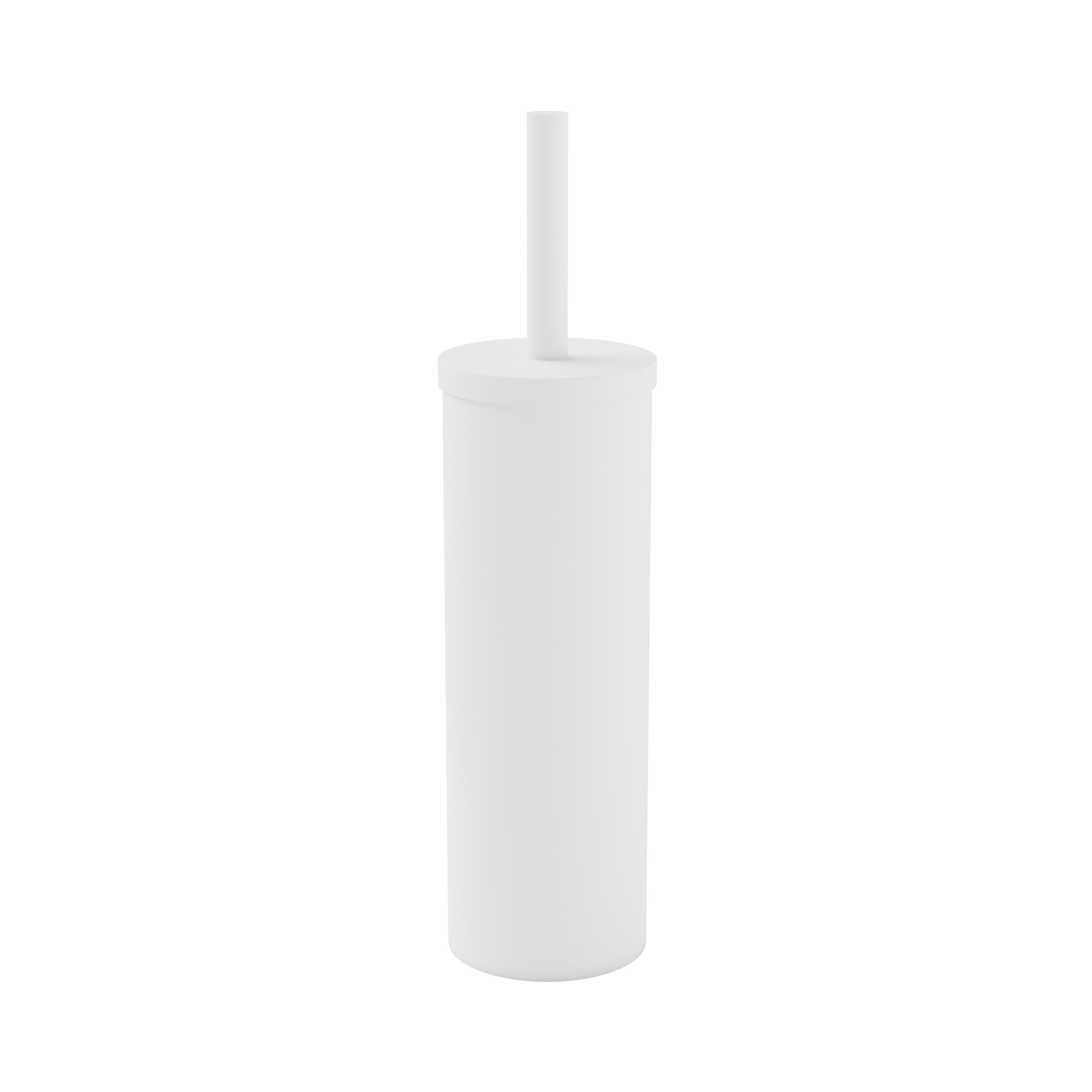 White plastic toilet hot sale brush and holder