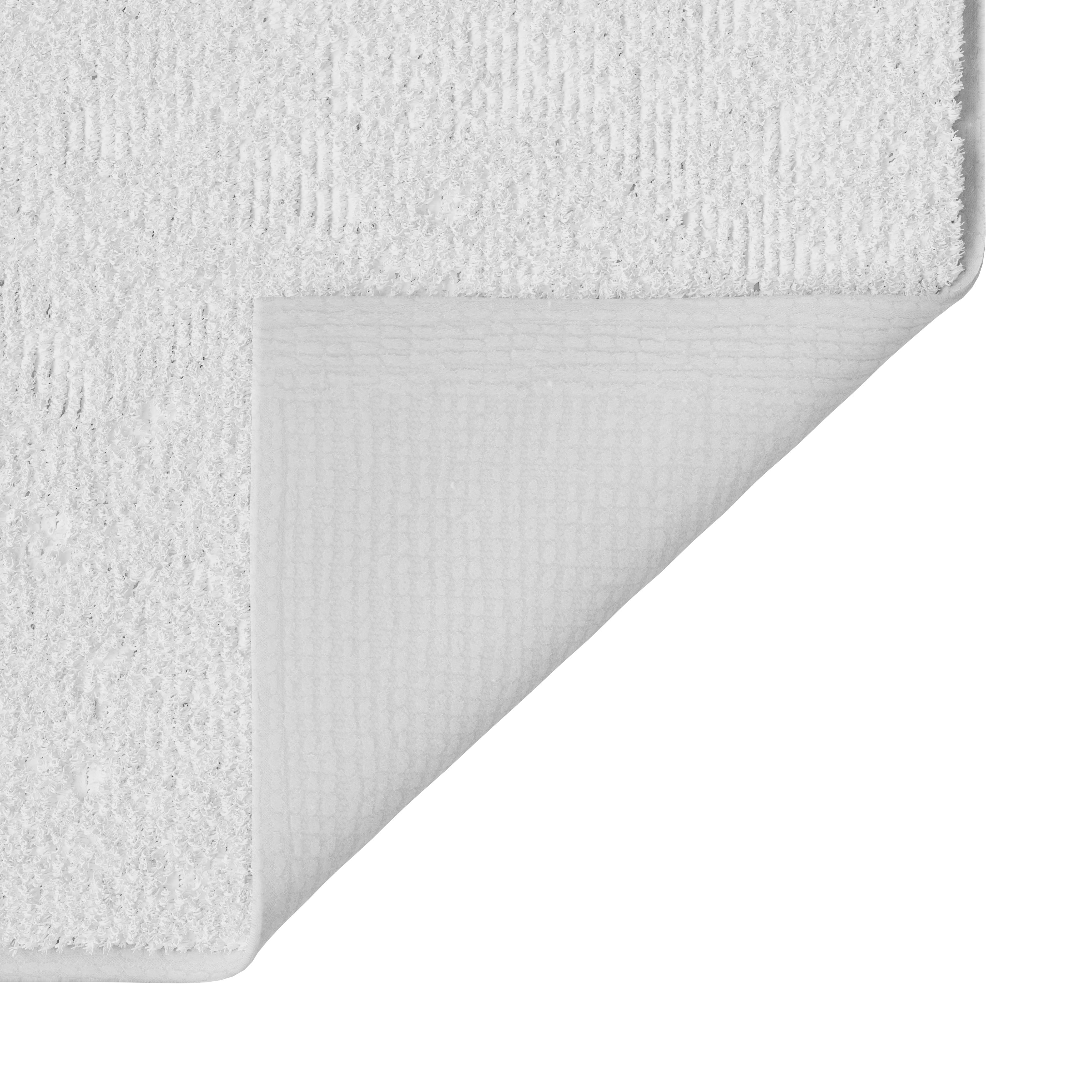 Glomma White Rectangular Bath mat (L)60cm (W)40cm