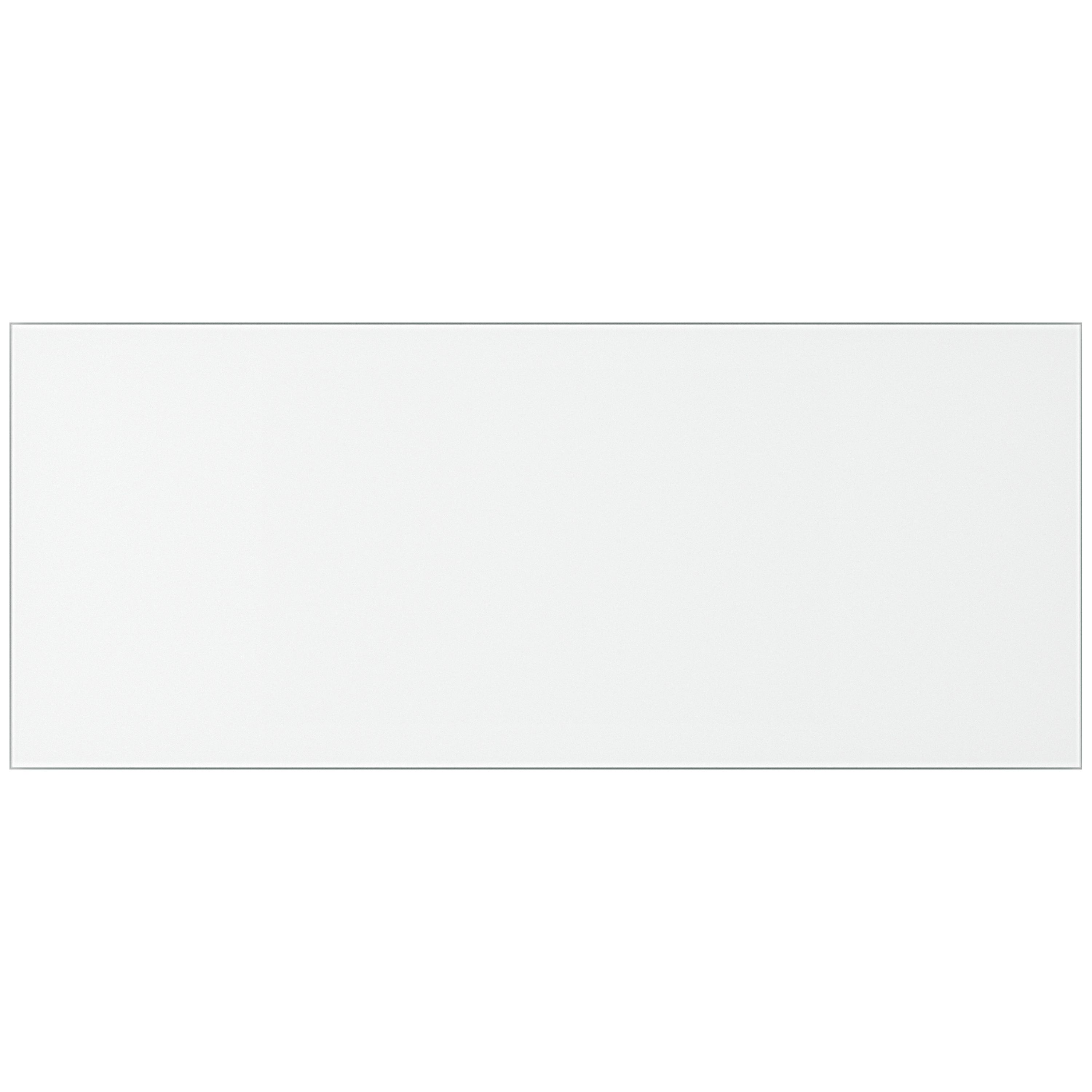 Gloss Ice White Glass Self-adhesive Bathroom Splashback (H)25cm (W)60cm