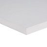 Gloss White Fully edged Chipboard Furniture board, (L)1.2m (W)300mm (T)18mm