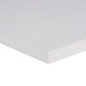 Gloss White Fully edged Chipboard Furniture board, (L)1.2m (W)400mm (T)18mm