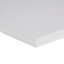 Gloss White Fully edged Chipboard Furniture board, (L)1.2m (W)400mm (T)18mm