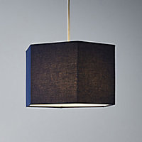 Glow Easy fit Navy Plain Lamp shade (D)33cm