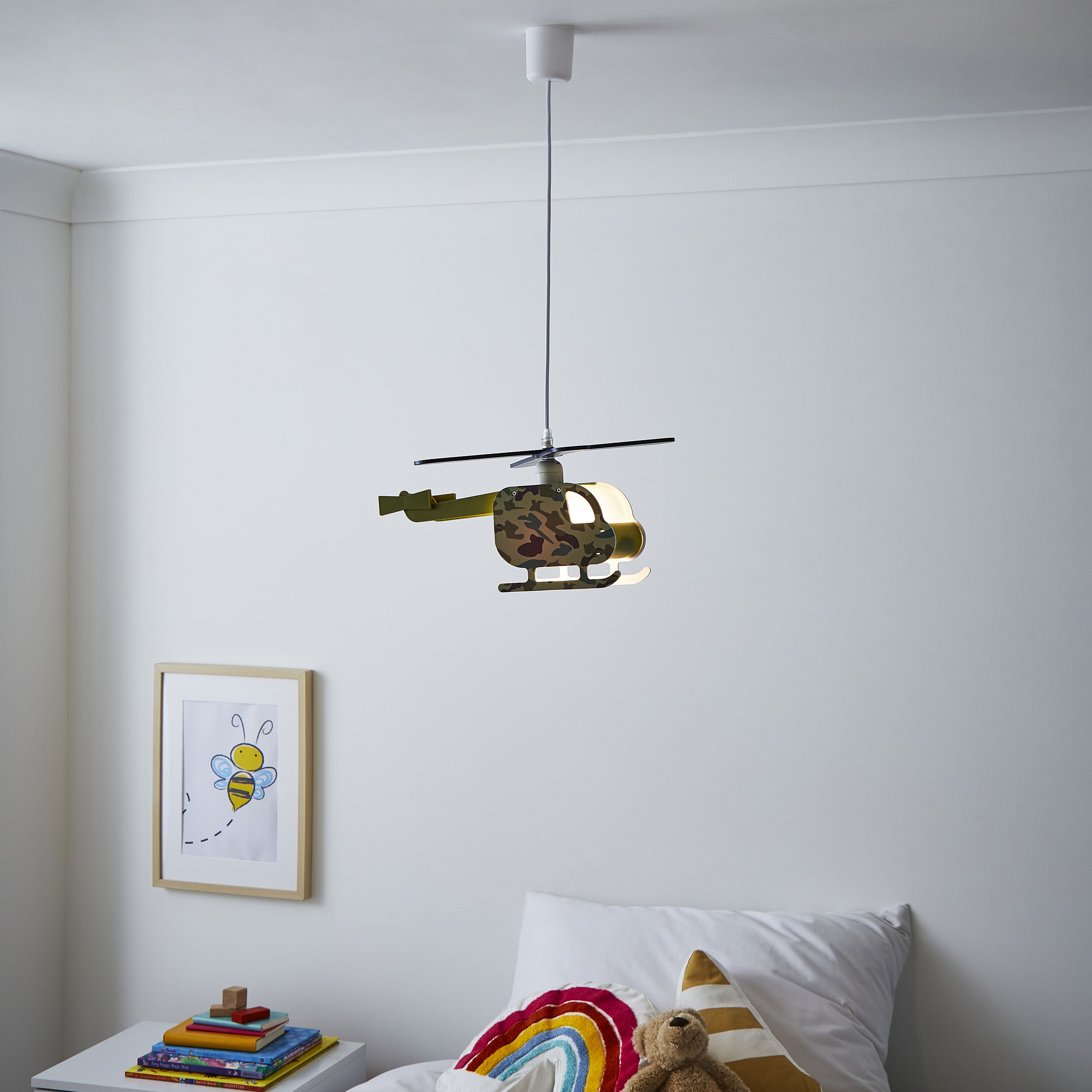 Glow Elior Helicopter Matt Multicolour Light pendant, (Dia)420mm