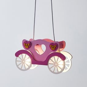 Glow Kiran Princess carriage Matt Pink Light pendant, (Dia)325mm