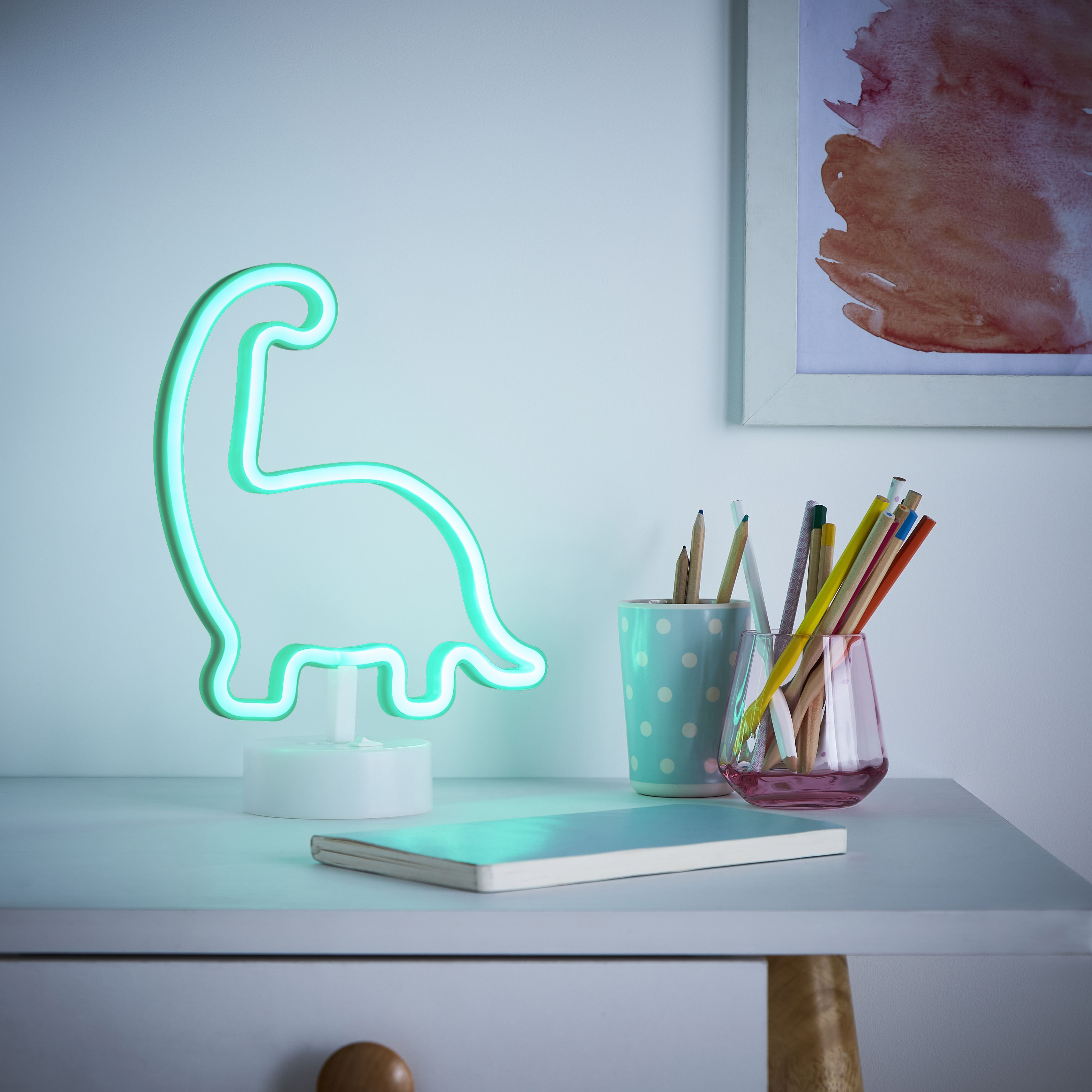 Led neon online table lamp