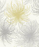 Gold Cosmo Grey & yellow Floral Glitter effect Embossed Wallpaper