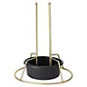 Gold effect Metal & plastic Quickstand Christmas tree stand 80cm