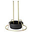 Gold effect Metal & plastic Quickstand Christmas tree stand 80cm