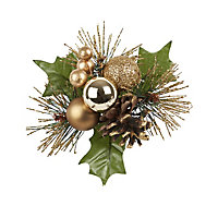 Gold Foliage Christmas tree clip