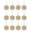 Gold Glitter effect Plastic Snowflake Decoration, Set of 12