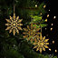 Gold Glitter effect Plastic Snowflake Decoration, Set of 12