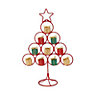 Gold & red Glitter effect Wire Table top tree