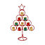 Gold & red Glitter effect Wire Table top tree