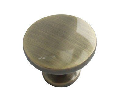 Gold Zinc alloy Gold effect Round Cabinet Knob (Dia)28.7mm