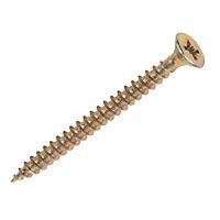 Goldscrew Double-countersunk Yellow-passivated Carbon steel Screw (Dia)6mm (L)100mm, Pack
