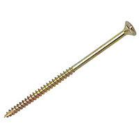 Goldscrew Plus Double-countersunk Yellow-passivated Carbon steel Screw (Dia)4.5mm (L)40mm, Pack