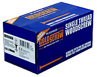 Goldscrew Plus Zinc-plated Carbon steel Screw (Dia)4mm (L)40mm, Pack of 1000