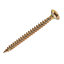 Goldscrew PZ Double-countersunk Yellow-passivated Carbon steel Screw (Dia)4.5mm (L)40mm, Pack of 200