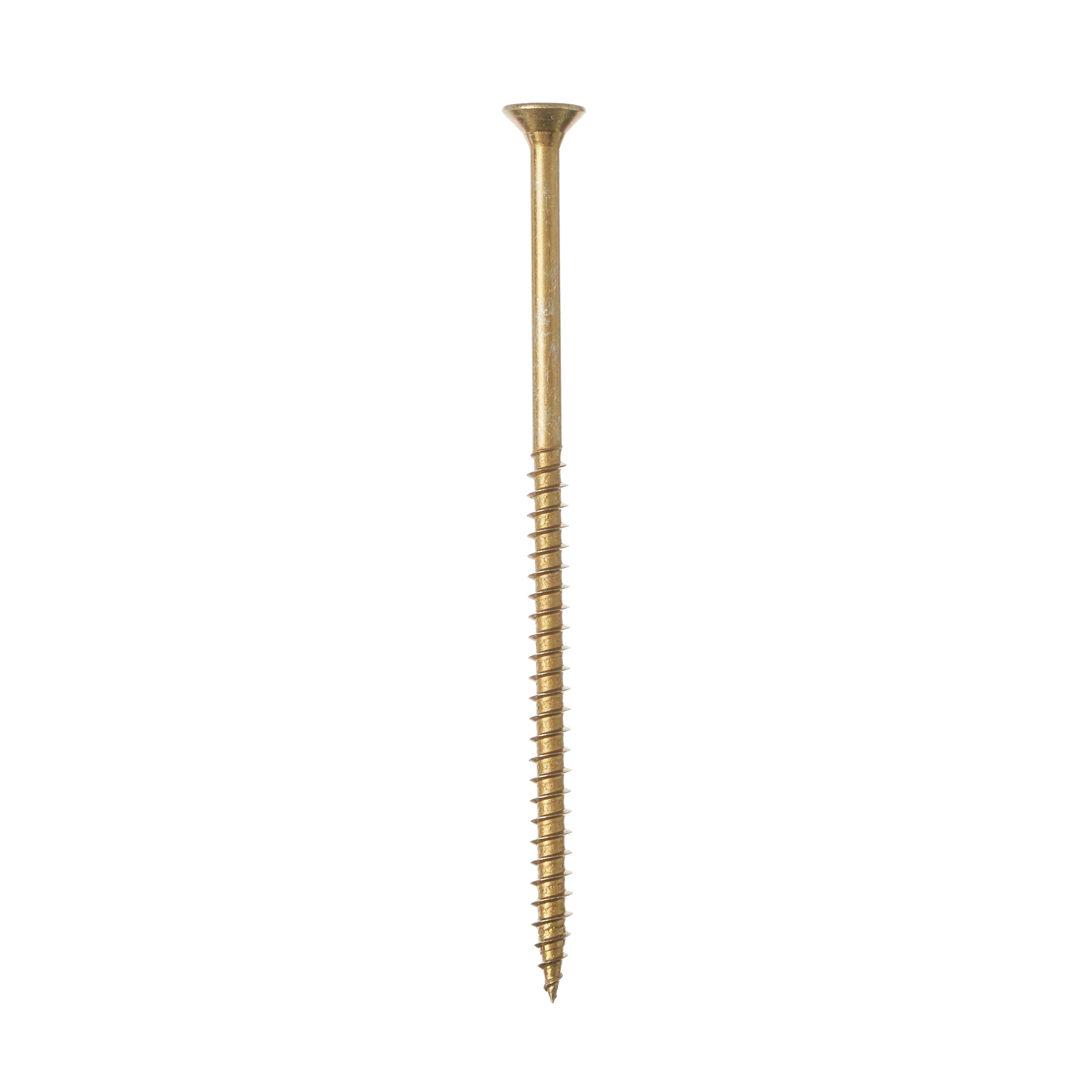 Goldscrew PZ Double-countersunk Yellow-passivated Carbon steel Screw (Dia)5mm (L)100mm, Pack of 100